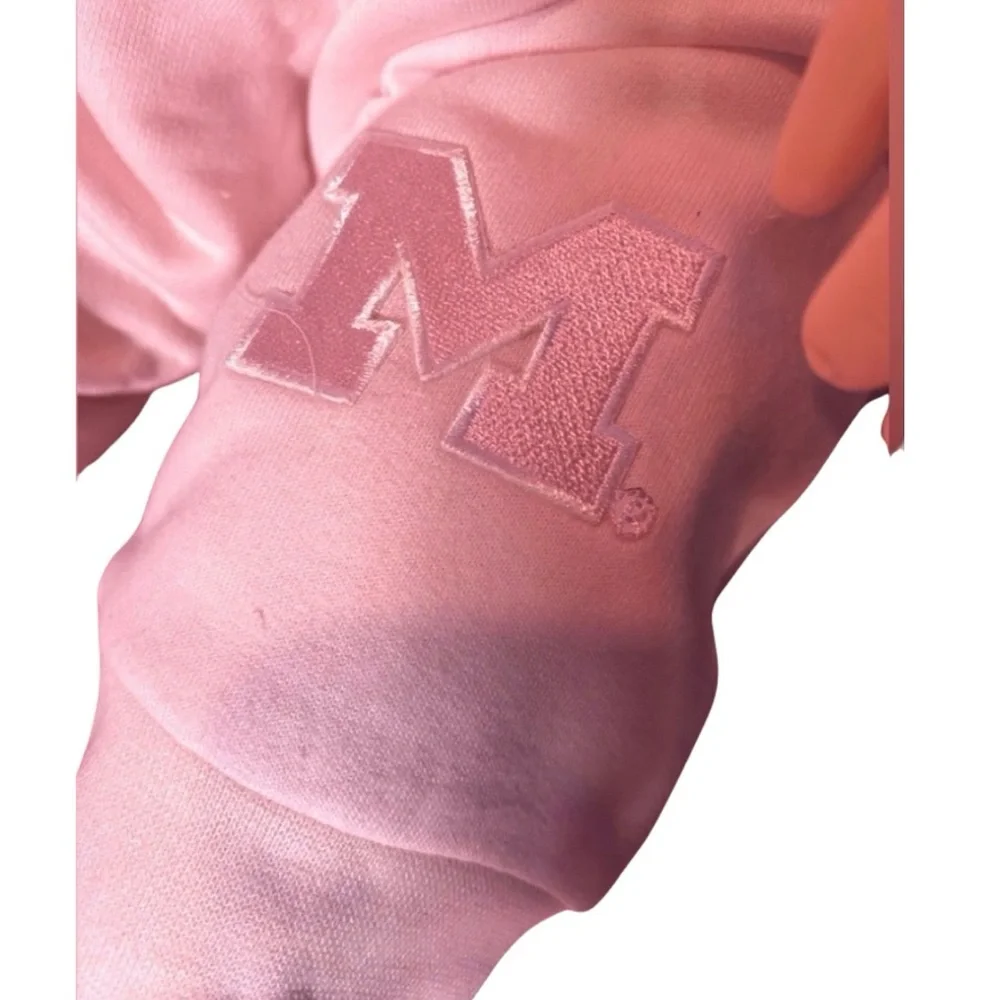 UNIVERSITY OF MICHIGAN (UofM) Pink Infant Booties in Protective Case, NWT